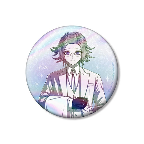 『HUNDRED LINE -最終防衛学園-』描き下ろし 蒼月衛人 執事ver. 75mmオーロラ缶バッジ